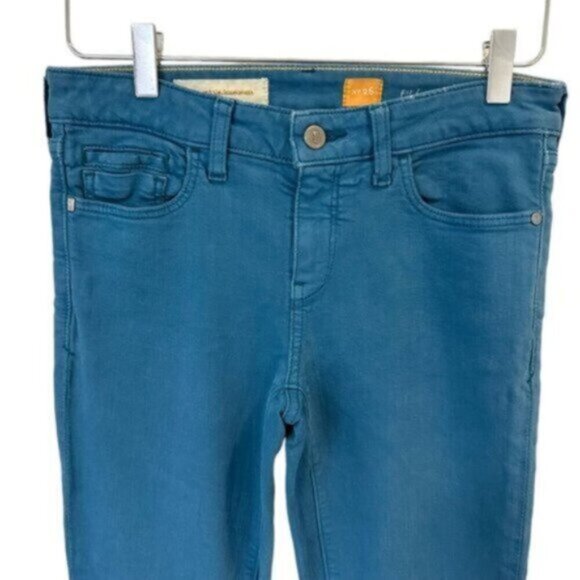 Pilcro and the letterpress By Anthropologie | Teal Denim Skinny Jeans Size 26 - Picture 2 of 9